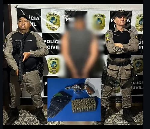 Polícia Militar prende homem por porte ilegal de arma após denúncia em Guarinos