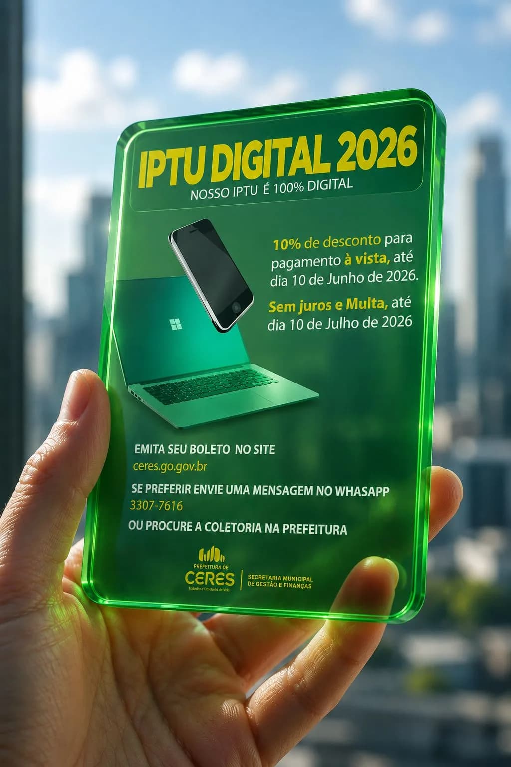 Você pode emitir seu IPTU 2026 de onde estiver